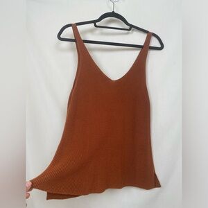 Burnt Orange H&M Loose Fitting Flowy Knit Tank Top - One of my favs!